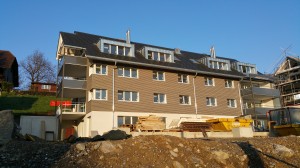 Mehrfamilienhaus Moosstsrasse 42 ca. 1 Monat vor Fertigstellung